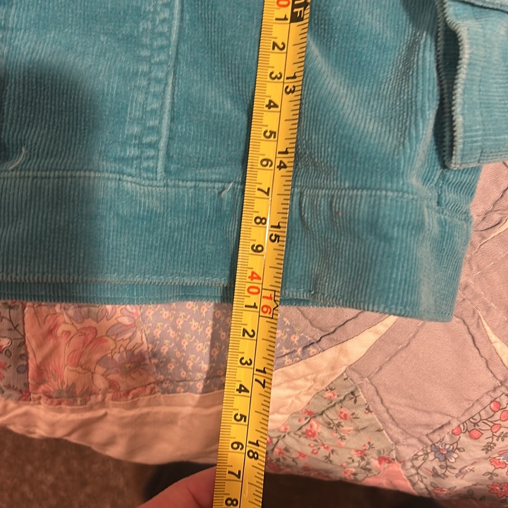 Candies Girls, Size L, Teal Blue Corduroy Jeans Jacket - Picture 8 of 11